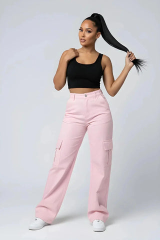 Baggy High Waist Cargo Pants SandSet