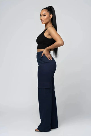 Baggy High Waist Cargo Pants SandSet