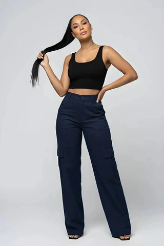 Baggy High Waist Cargo Pants SandSet