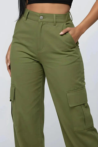 Baggy High Waist Cargo Pants SandSet