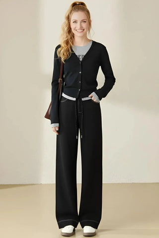 Casual Fashion Straight-Leg Denim Pants SandSet