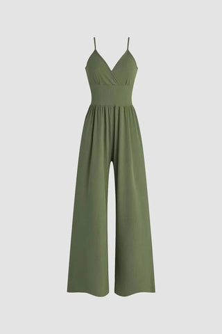 Casual Ribbed Knit Wide-Leg Cami Jumpsuit SandSet