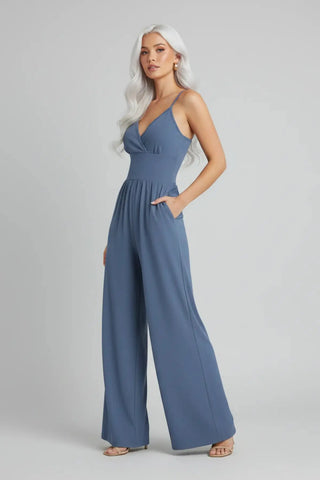 Casual Ribbed Knit Wide-Leg Cami Jumpsuit SandSet