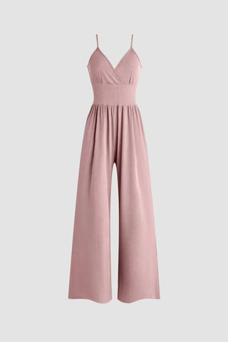 Casual Ribbed Knit Wide-Leg Cami Jumpsuit SandSet