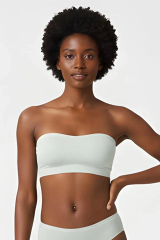 CloudComfort Invisible Tube Bra with Non_Slip Silicone Band SandSet