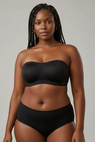 CloudComfort Invisible Tube Bra with Non_Slip Silicone Band SandSet