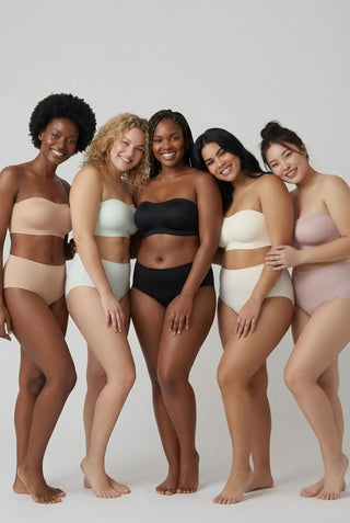 CloudComfort Invisible Tube Bra with Non_Slip Silicone Band SandSet