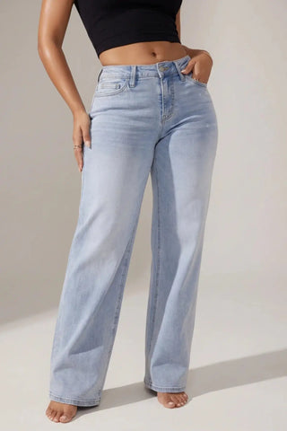 Comfy Stretch Baggy Jeans SandSet