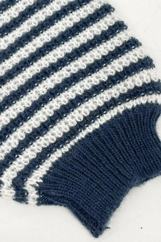 Cozy Cotton-Knit Drop Shoulder Striped Sweater SandSet