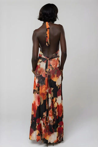 Deep V-Neck Luxe Maxi Dress SandSet