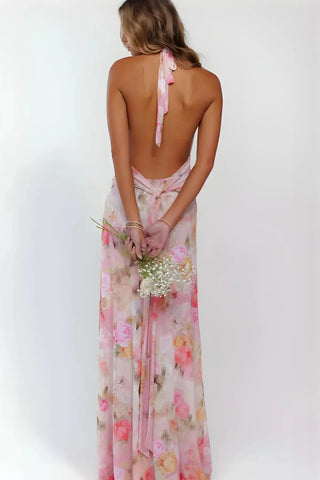 Deep V-Neck Luxe Maxi Dress SandSet