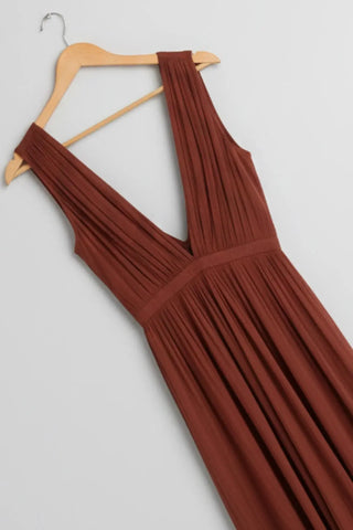 Elegant Deep V-Neck Lace-Up Wide-Leg Jumpsuit SandSet