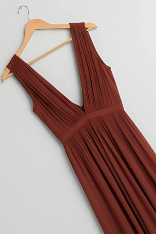 Elegant Deep V-Neck Lace-Up Wide-Leg Jumpsuit SandSet
