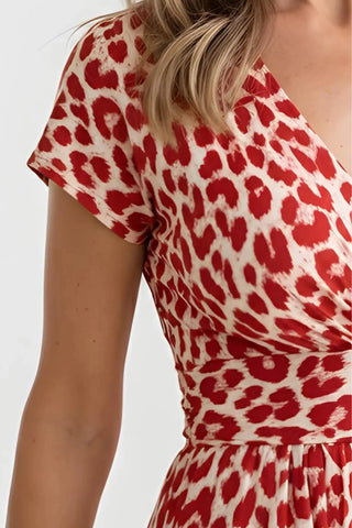 Elegant-Leopard--V-Neck-Dress SandSet