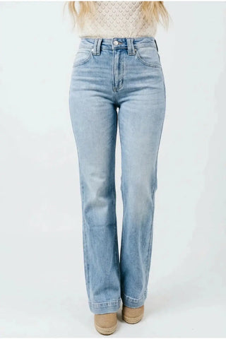 High-Rise Vintage Straight Jeans SandSet