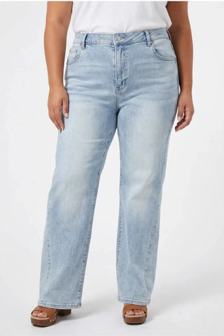 High-Rise Vintage Straight Jeans SandSet