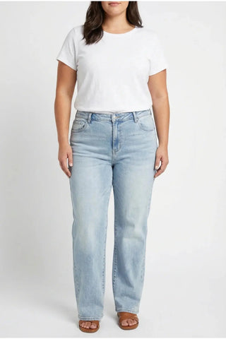 High-Rise Vintage Straight Jeans SandSet