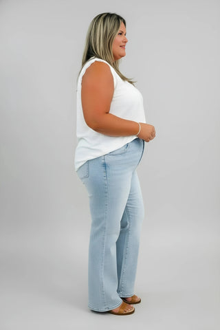 High-Rise Vintage Straight Jeans SandSet