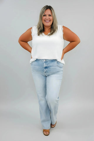 High-Rise Vintage Straight Jeans SandSet