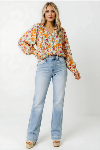 High-Rise Vintage Straight Jeans SandSet