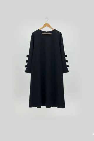 Long-Sleeve Knee-Length Casual Shift Dress SandSet