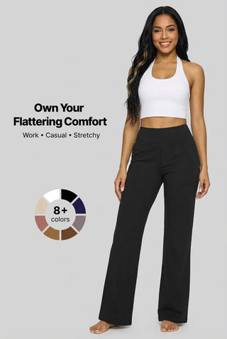 Office-to-Street Wide-Legs Trouser| Yoga Pants SandSet