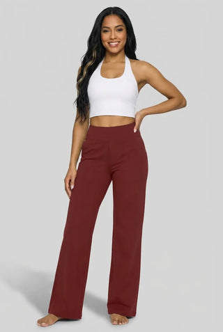 Office-to-Street Wide-Legs Trouser| Yoga Pants SandSet