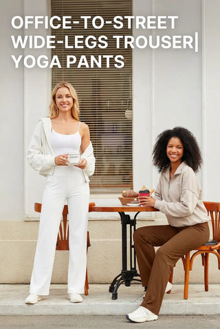 Office-to-Street Wide-Legs Trouser| Yoga Pants SandSet