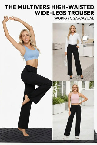 Office-to-Street Wide-Legs Trouser| Yoga Pants SandSet