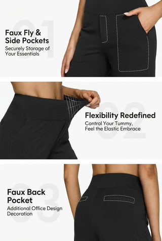 Office-to-Street Wide-Legs Trouser| Yoga Pants SandSet