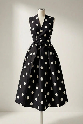 Parisian Polka Evening Dress SandSet