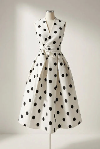 Parisian Polka Evening Dress SandSet