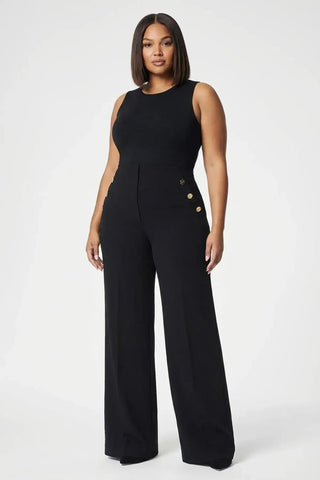 Plus Size High Stretch High-Waist Wide-Leg Pants SandSet