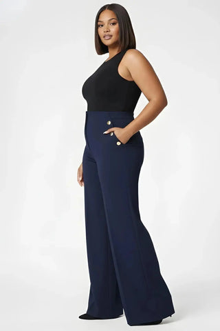 Plus Size High Stretch High-Waist Wide-Leg Pants SandSet