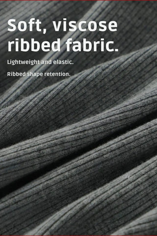 Round Neck Built in Bra Ribbed Tank Top SandSet