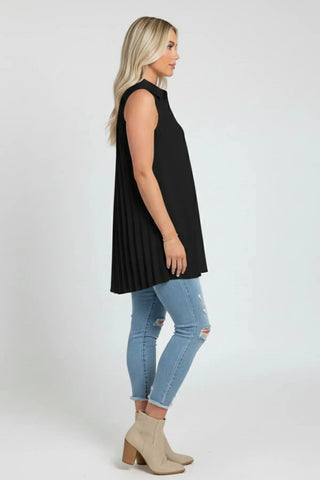 Ruffled V-Neck Sleeveless Lapel Blouse SandSet