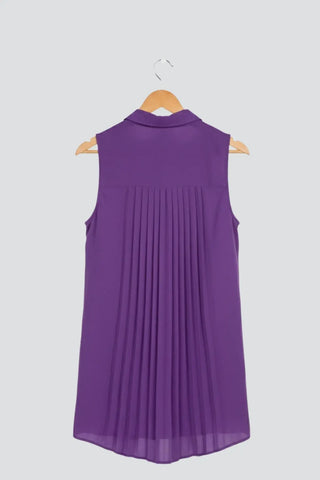 Ruffled V-Neck Sleeveless Lapel Blouse SandSet