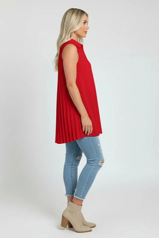Ruffled V-Neck Sleeveless Lapel Blouse SandSet