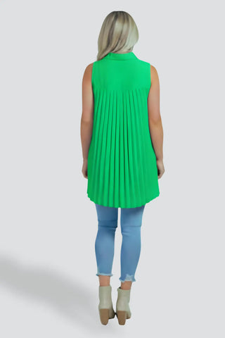 Ruffled V-Neck Sleeveless Lapel Blouse SandSet