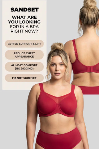 SANDSET Bra: Cooling Full Coverage Minimizer Bra SandSet