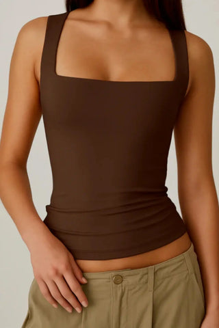 Seamless Sculpting Contour Square-Neck Vest Top SandSet