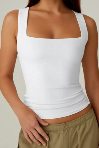 Seamless Sculpting Contour Square-Neck Vest Top SandSet