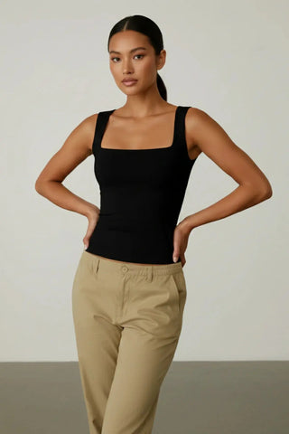 Seamless Sculpting Contour Square-Neck Vest Top SandSet