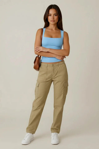 Seamless Sculpting Contour Square-Neck Vest Top SandSet