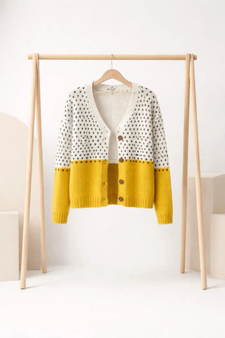 Soft-Knit Open-Front Draped Cardigan SandSet