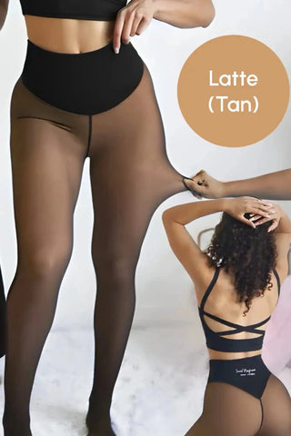 The Ultimate Fleece-Lined Illusion Tights SandSet