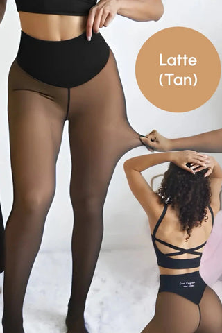 The Ultimate Fleece-Lined Illusion Tights SandSet