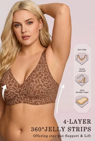 The Wild-Curve Leopard Jelly Bra SandSet