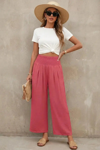 Urban Flow Smocked Wide-Legs Pants SandSet