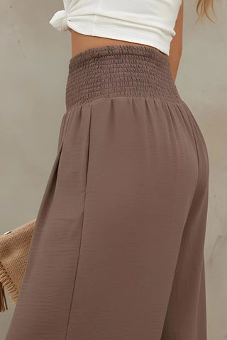 Urban Flow Smocked Wide-Legs Pants SandSet